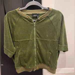Urban outfitters y2k green zip up